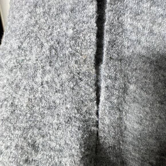 Chico’s Lillian Gray Wool Blend Faux Fur Collar Cardigan Sweater - Picture 10 of 15